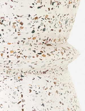 Kalani End Table, White Terrazzo
