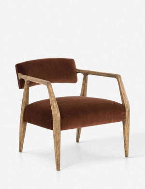 Larabee Accent Chair, Burnt Auburn
