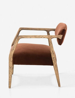 Larabee Accent Chair, Burnt Auburn