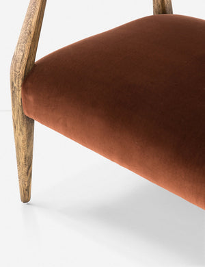 Larabee Accent Chair, Burnt Auburn