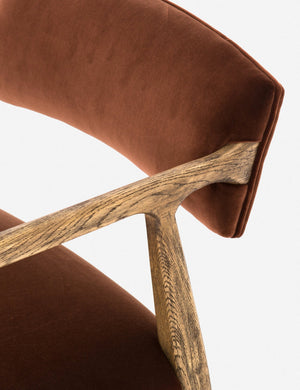 Larabee Accent Chair, Burnt Auburn
