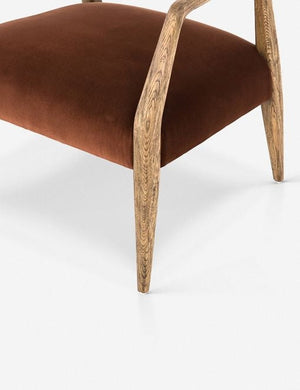 Larabee Accent Chair, Burnt Auburn