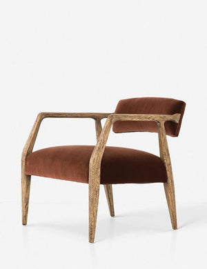 Larabee Accent Chair, Burnt Auburn