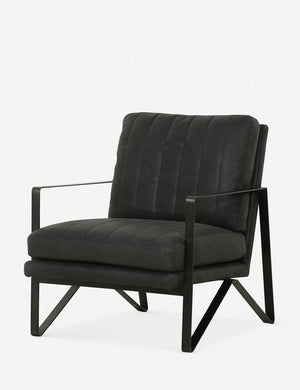 Oba Leather Chair, Umber Black