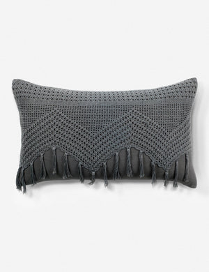 Pom Pom at Home Vintage Crochet Lumbar Pillow, Midnight