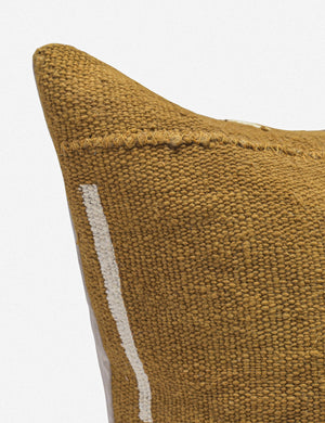 Rainey One-Of-A-Kind Mudcloth Pillow, Mustard