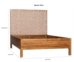 Tiyana Leather Bed, Queen