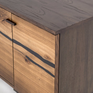 Rora Media Console, Medium Oak