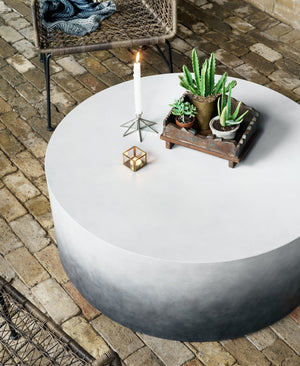 Carma Indoor/Outdoor Coffee Table, Ombre Gray