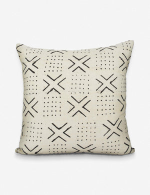 Dakari One-of-a-kind White Mudcloth Pillow