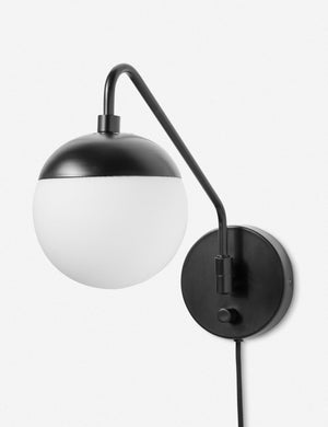 Zenna Swing Arm Sconce, Matte Black