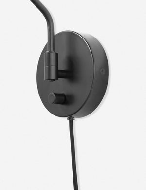 Zenna Swing Arm Sconce, Matte Black